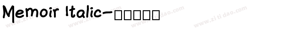 Memoir Italic字体转换